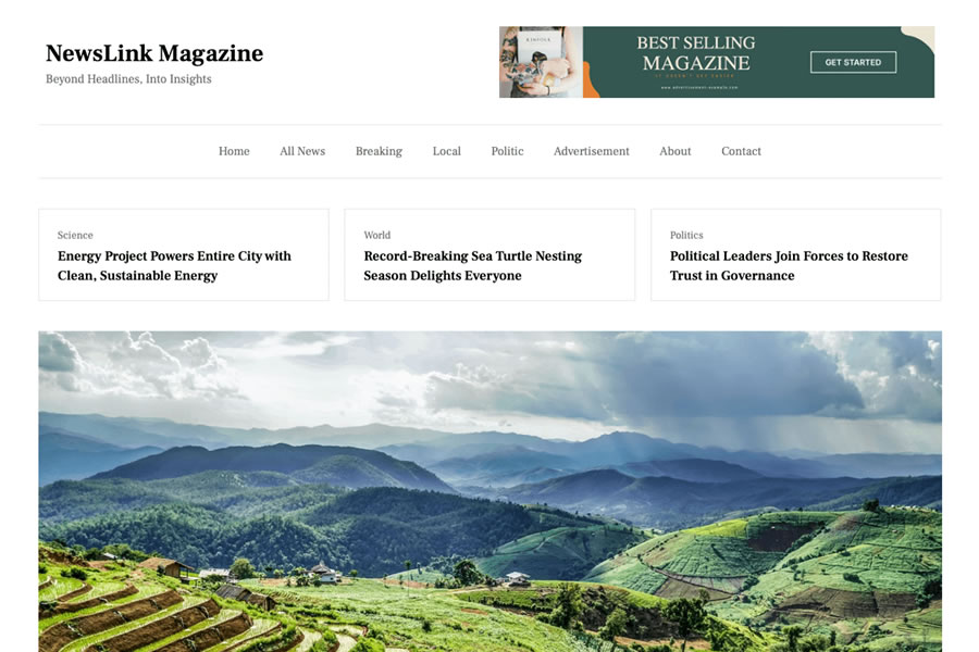 Newslink Block free wordpress theme wp responsive magazine news blog