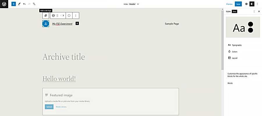 WordPress Global Styles in the Full Site Editor