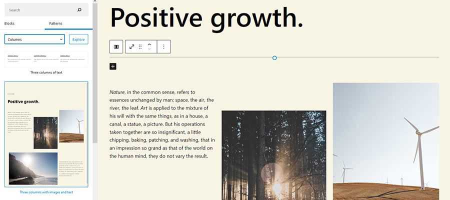 WordPress Block Patterns