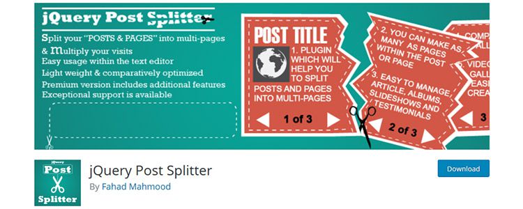 jQuery Post Splitter