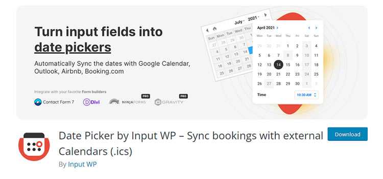 Date Picker by Input WP