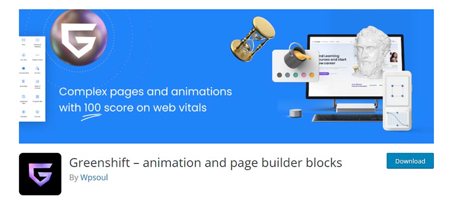 Greenshift – animation and page builder blocks