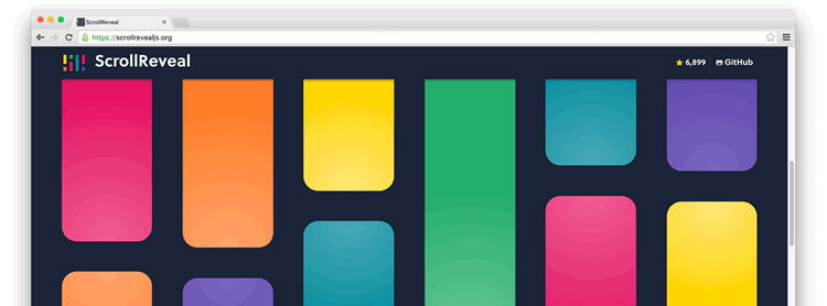 ScrollReveal Easily create scroll animations web mobile browsers