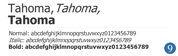 Tahoma Font