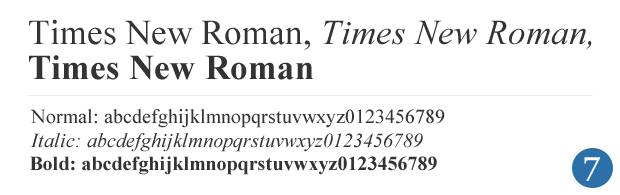 Times New Roman Font