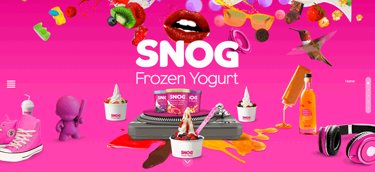 i fancy a snog shop example of the color Pink in use in web design