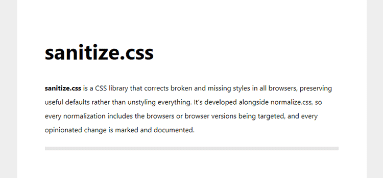 sanitize.css